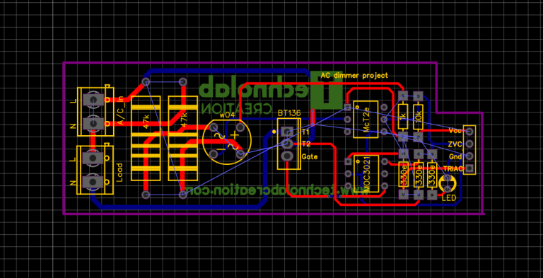 AC Light Dimmer Using TRIAC & ESP32.